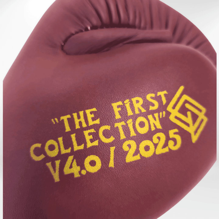 Handmix. GUANTES PREMIUM ENTRENAMIENTO BOXEO AMATEUR: Burdeos/Verde Militar + Dorado (V4.0) - Echaleku Boxeo