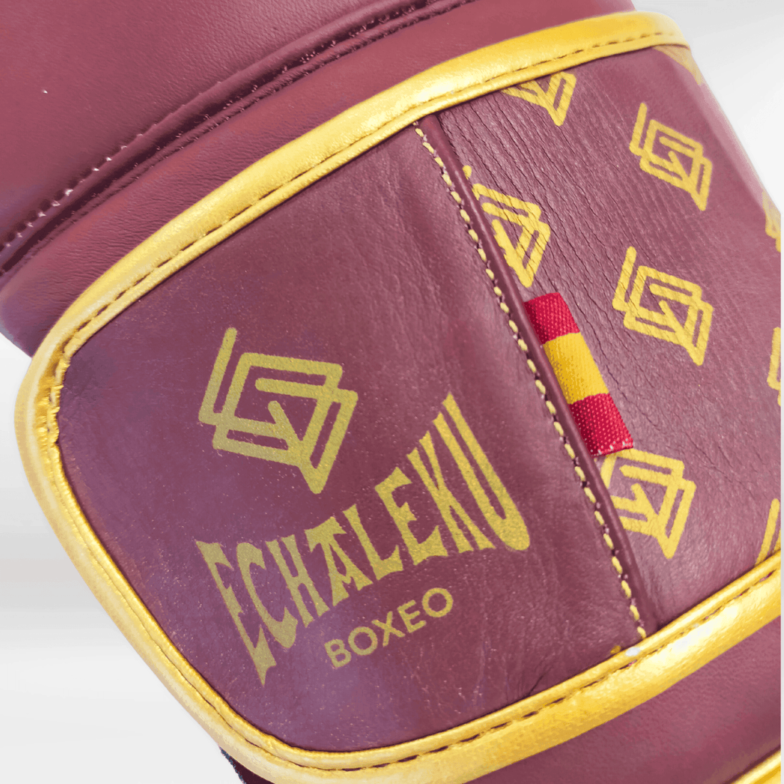 Handmix. GUANTES PREMIUM ENTRENAMIENTO BOXEO AMATEUR: Burdeos/Verde Militar + Dorado (V4.0) - Echaleku Boxeo