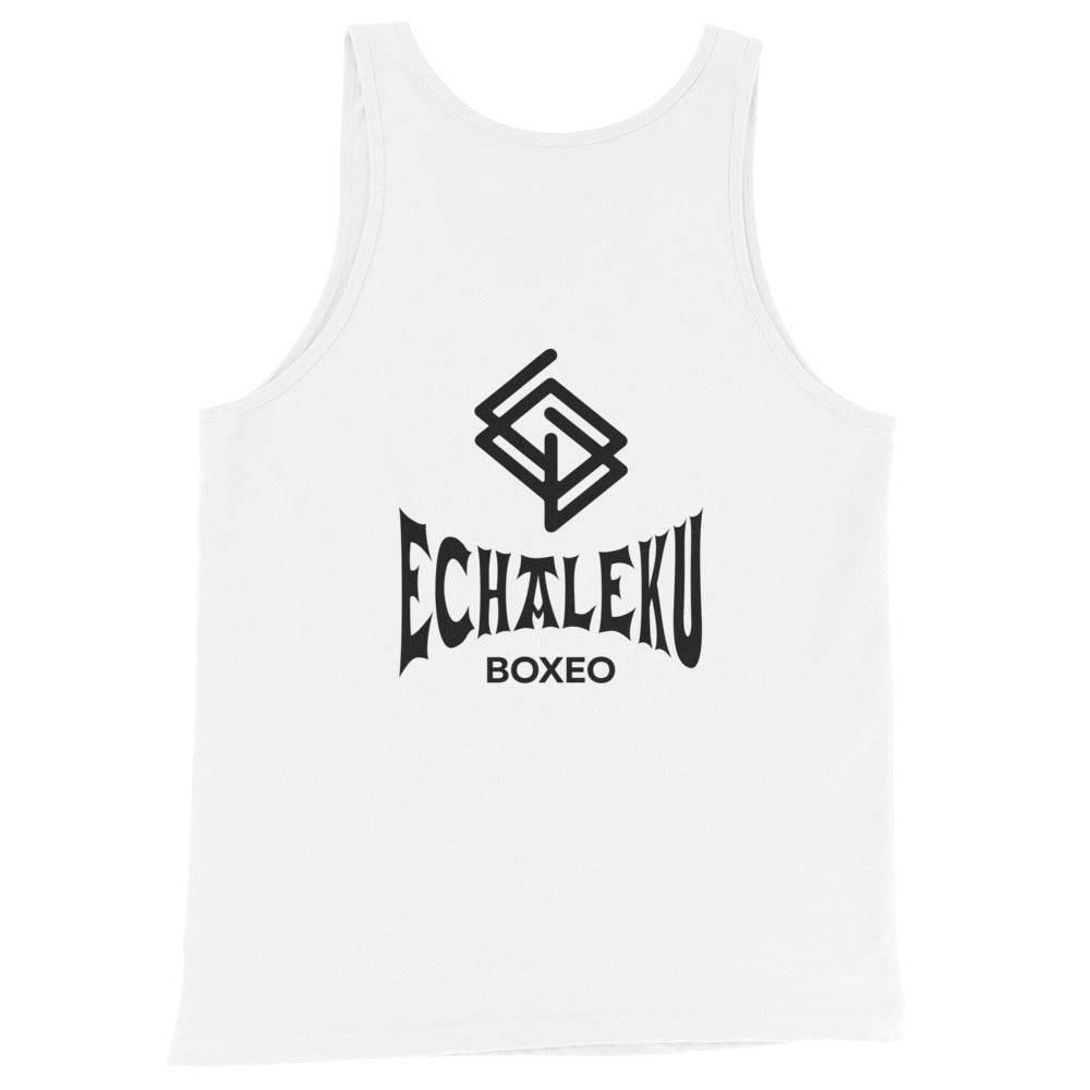Camiseta entrenamiento HOMBRE Echaleku Boxeo Logo Blanca y Negra - Echaleku Boxeo