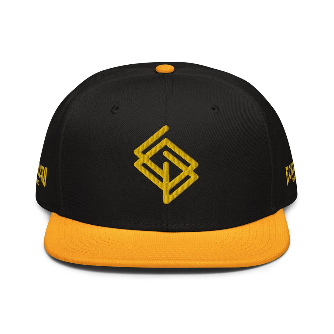Gorra Echaleku Boxeo RING Snapback Hat Bicolor Negra y detalles en Dorado - Echaleku Boxeo