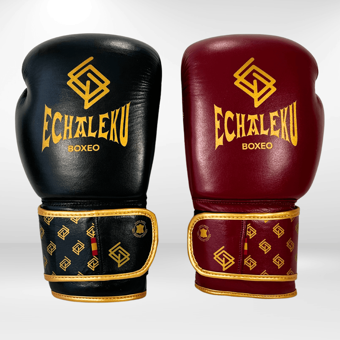 Handmix. GUANTES PREMIUM ENTRENAMIENTO BOXEO AMATEUR: Negro/Burdeos + Dorado (V3.0) - Echaleku Boxeo