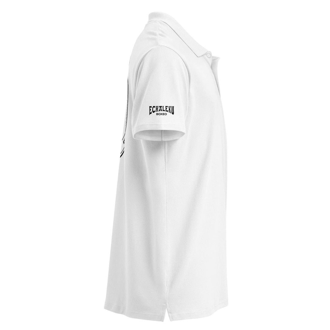 Polo algodón premium UNISEX Casual Echaleku Boxing Team Blanco y negro - Echaleku Boxeo