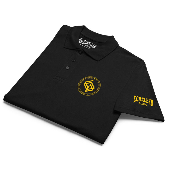 Polo algodón premium UNISEX Casual Echaleku Boxing Team Negro y Dorado - Echaleku Boxeo