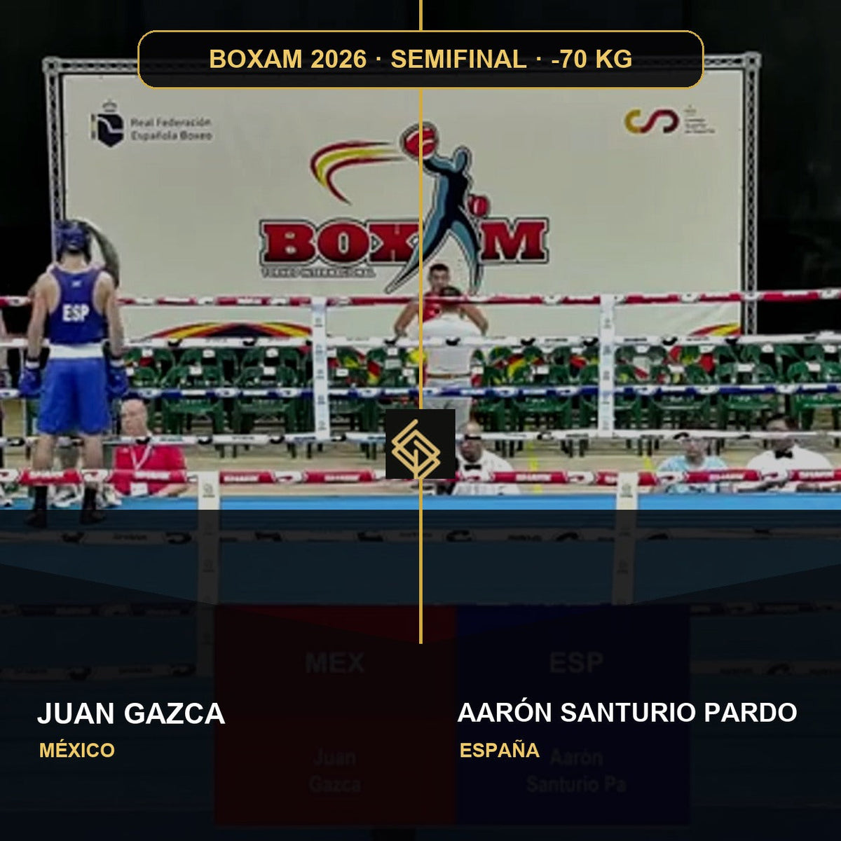 Semifinal del BOXAM 2026 -70 KG: Juan Gazca contra Aarón Santurio Pardo