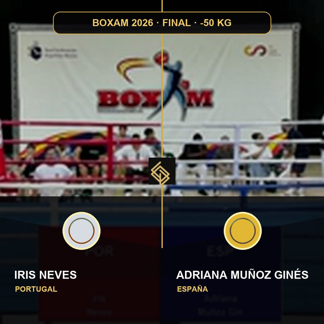 Final del BOXAM 2026 -50 KG: Iris Neves contra Adriana Muñoz Ginés