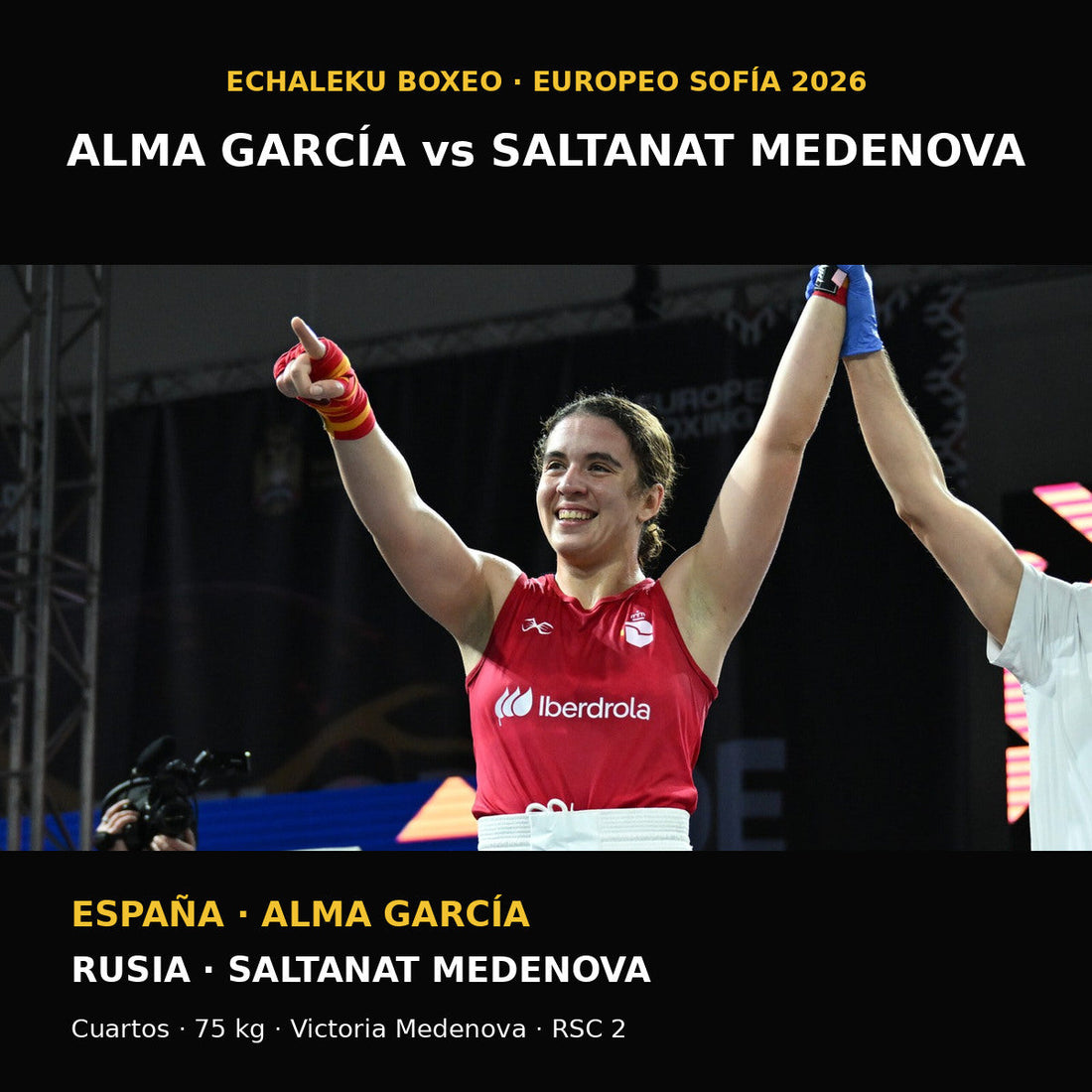 Alma García, representante española de 75 kg en el Europeo de boxeo de Sofía 2026