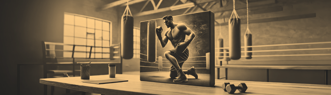Boxeador entrenando para desarrollar confianza, disciplina y resiliencia