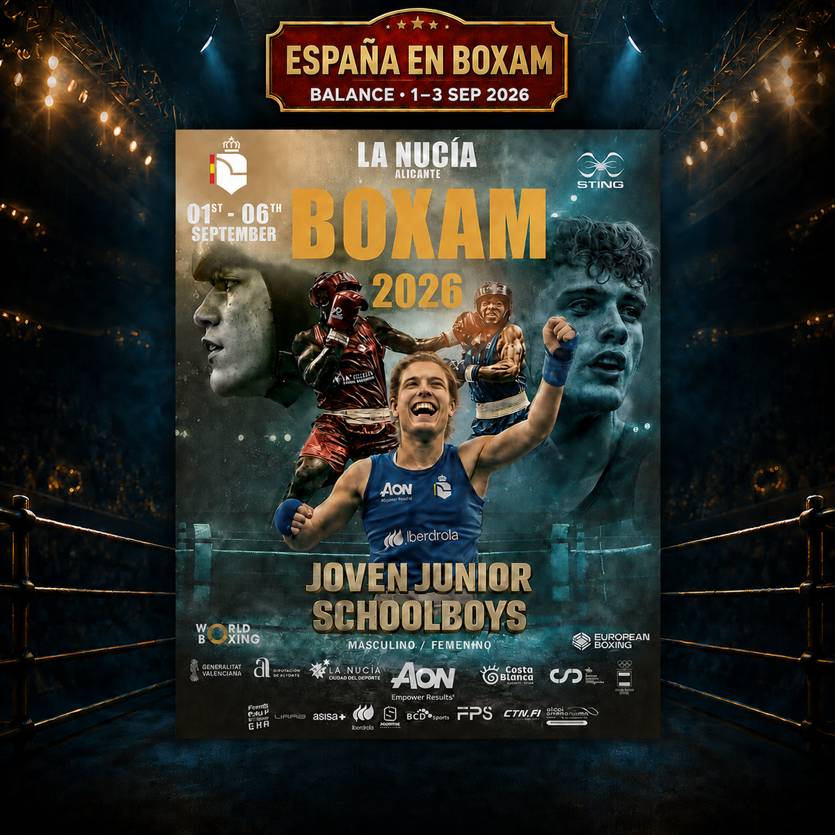 España en el BOXAM 2026 — balance tras la jornada 3, del 1 al 3 de septiembre de 2026