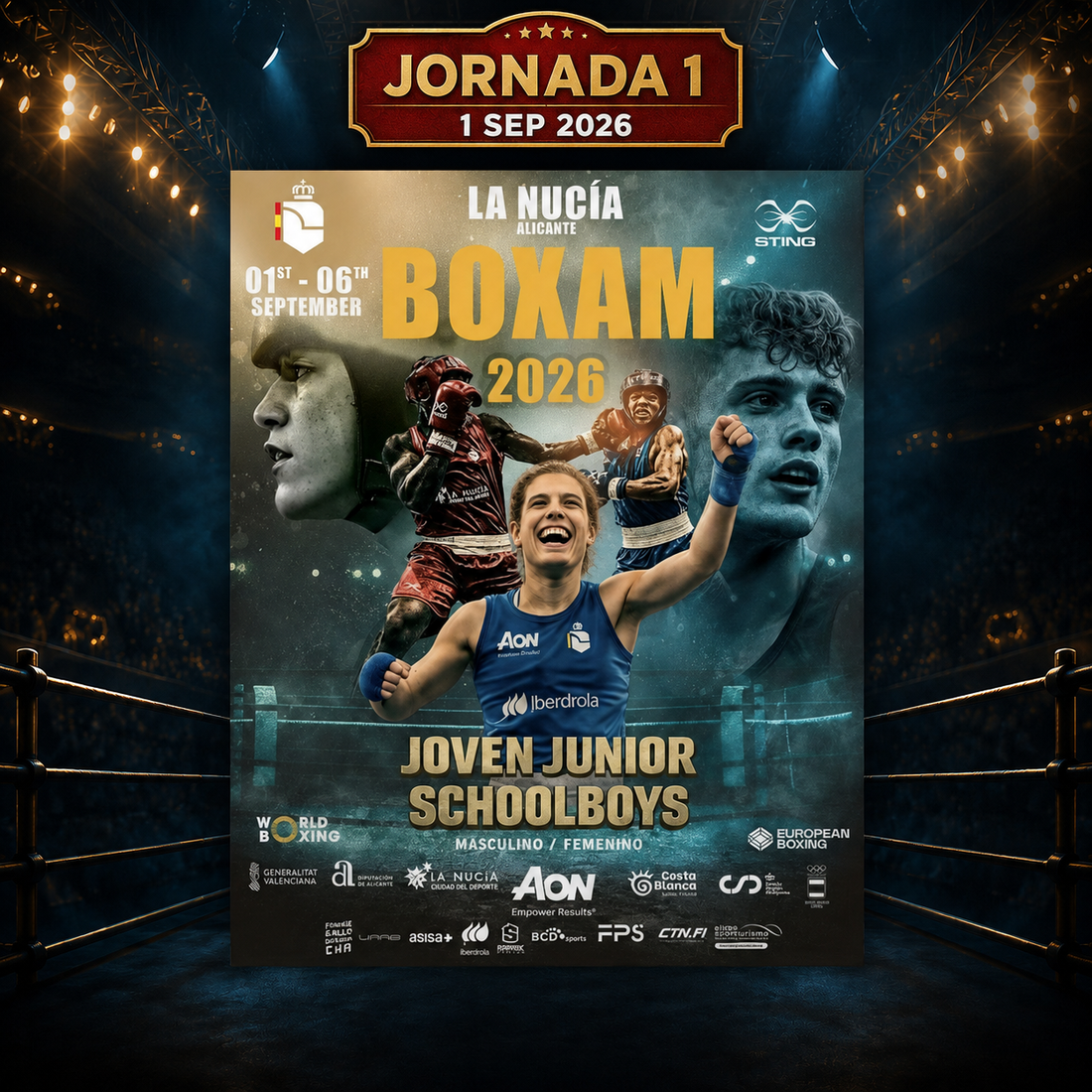 BOXAM 2026 — Jornada 1, 1 de septiembre de 2026