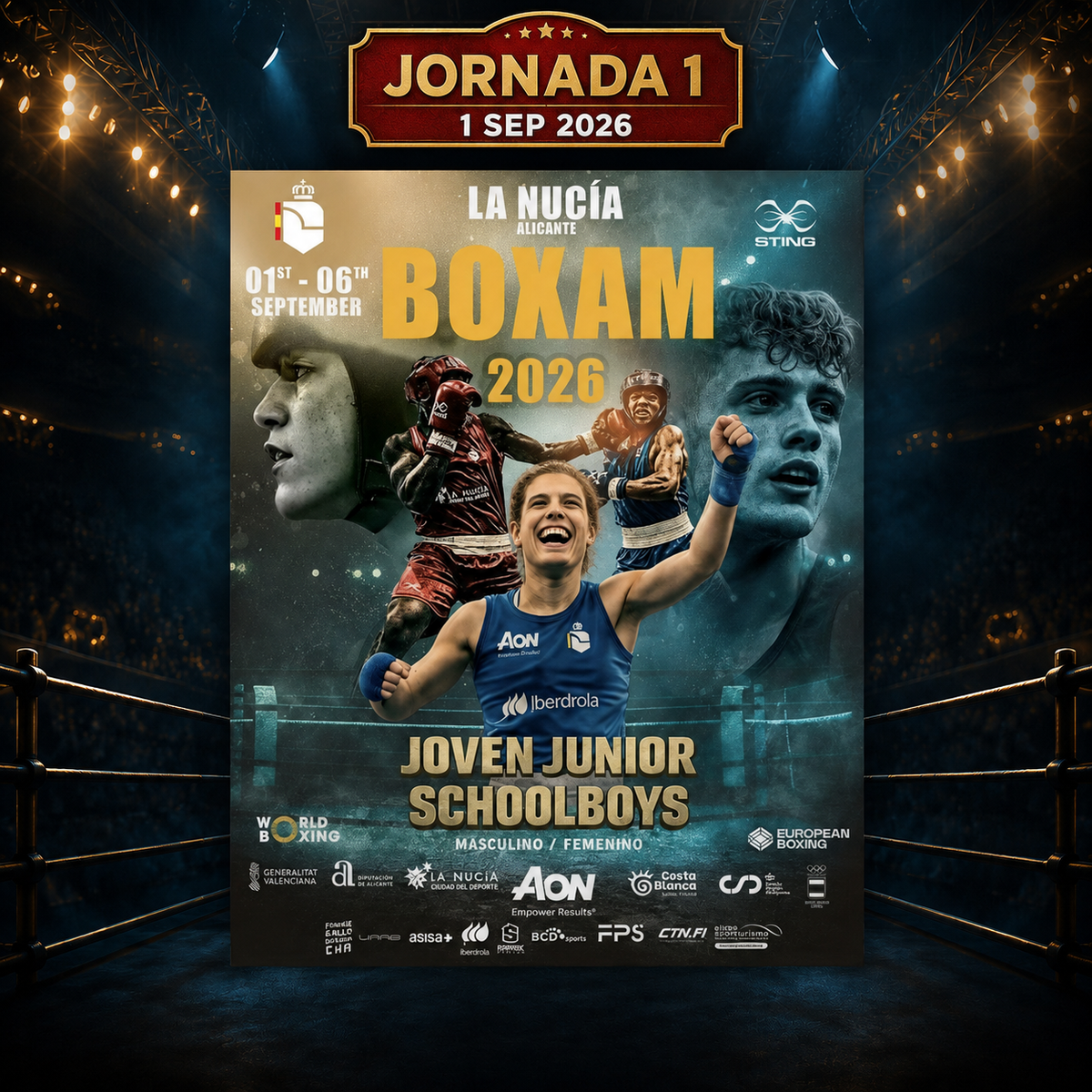 BOXAM 2026 — Jornada 1, 1 de septiembre de 2026