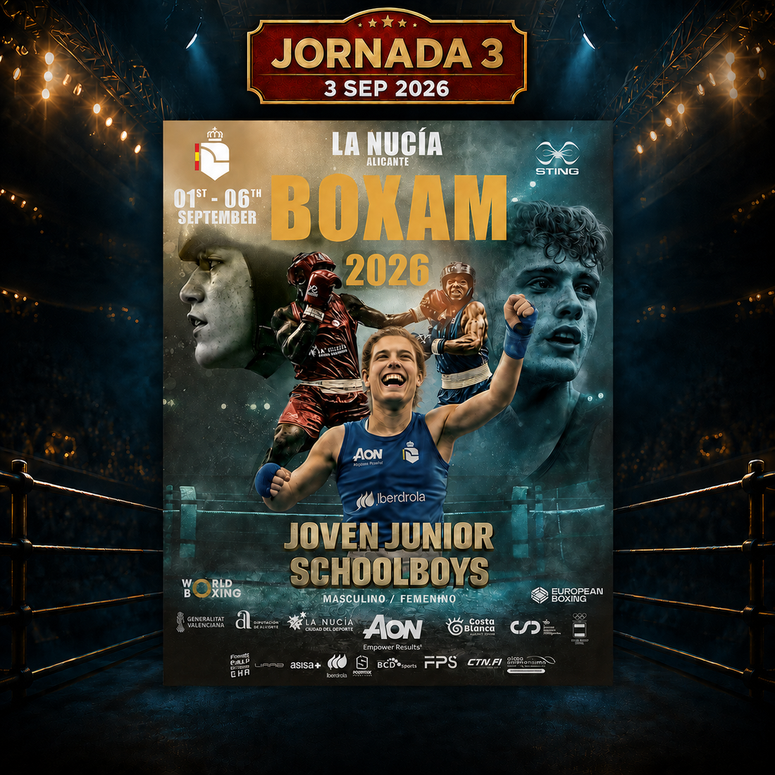 BOXAM 2026 — Jornada 3, 3 de septiembre de 2026