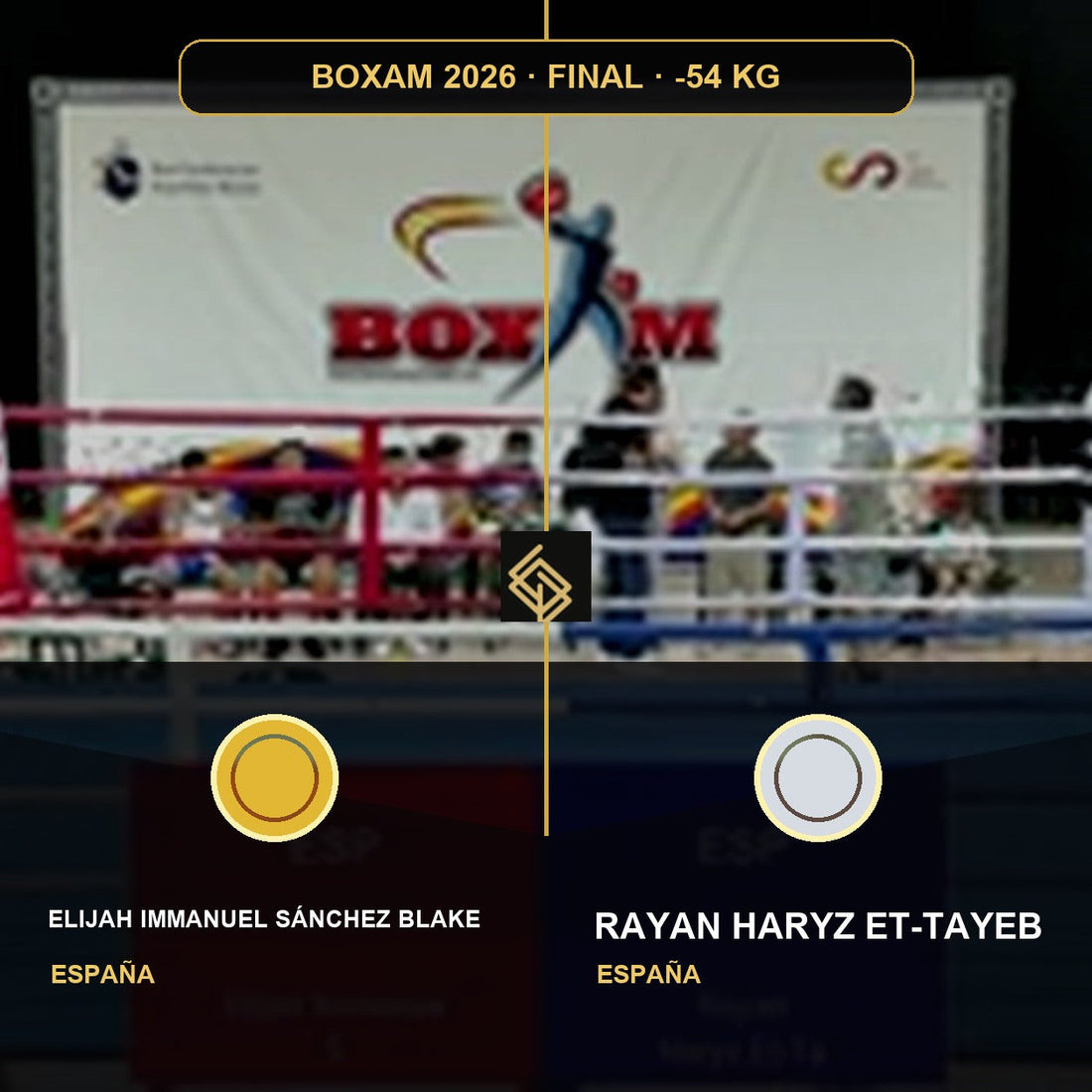 Final del BOXAM 2026 -54 KG: Elijah Immanuel Sánchez Blake contra Rayan Haryz Et-Tayeb