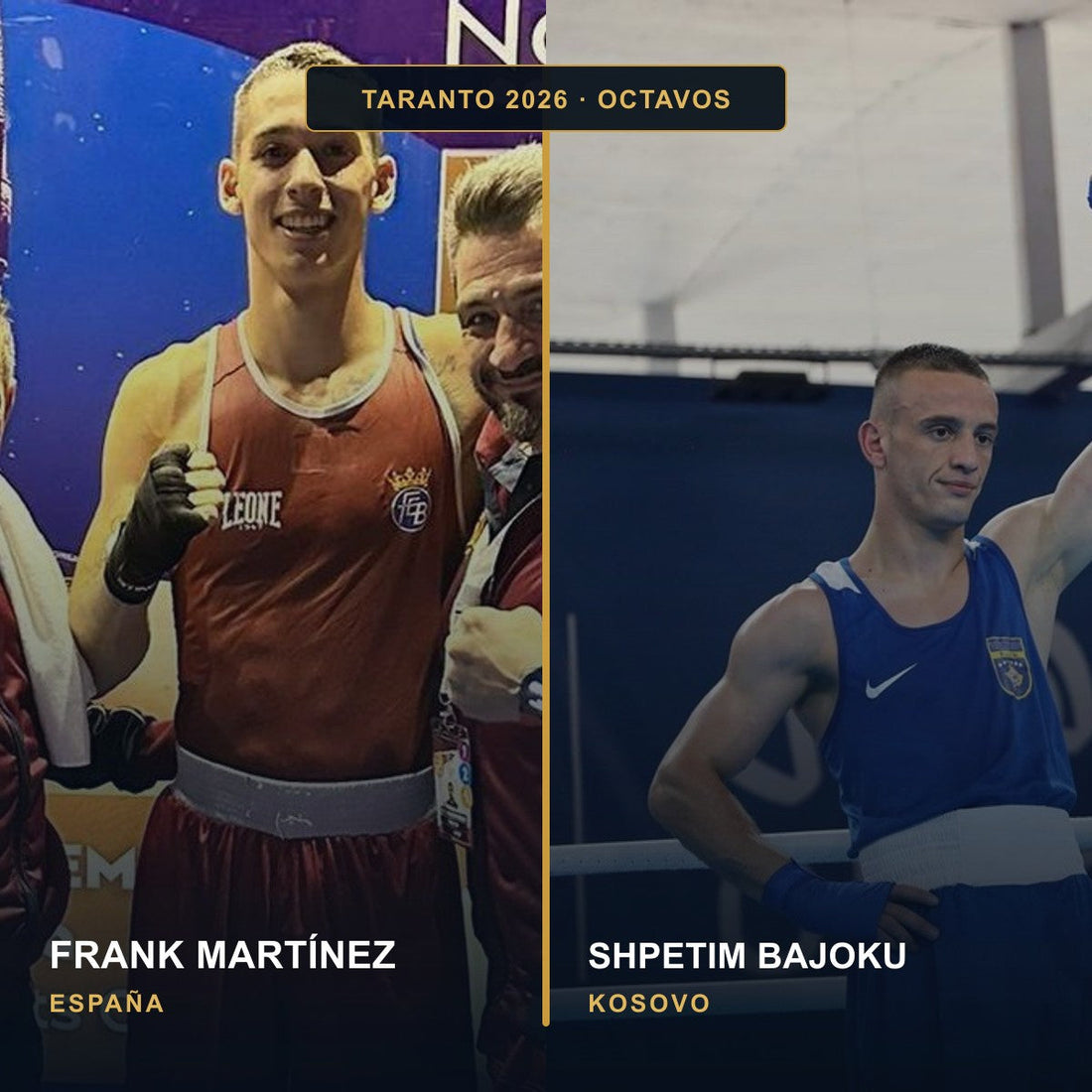 Frank Martínez, de España, y Shpetim Bajoku, de Kosovo, en Taranto 2026