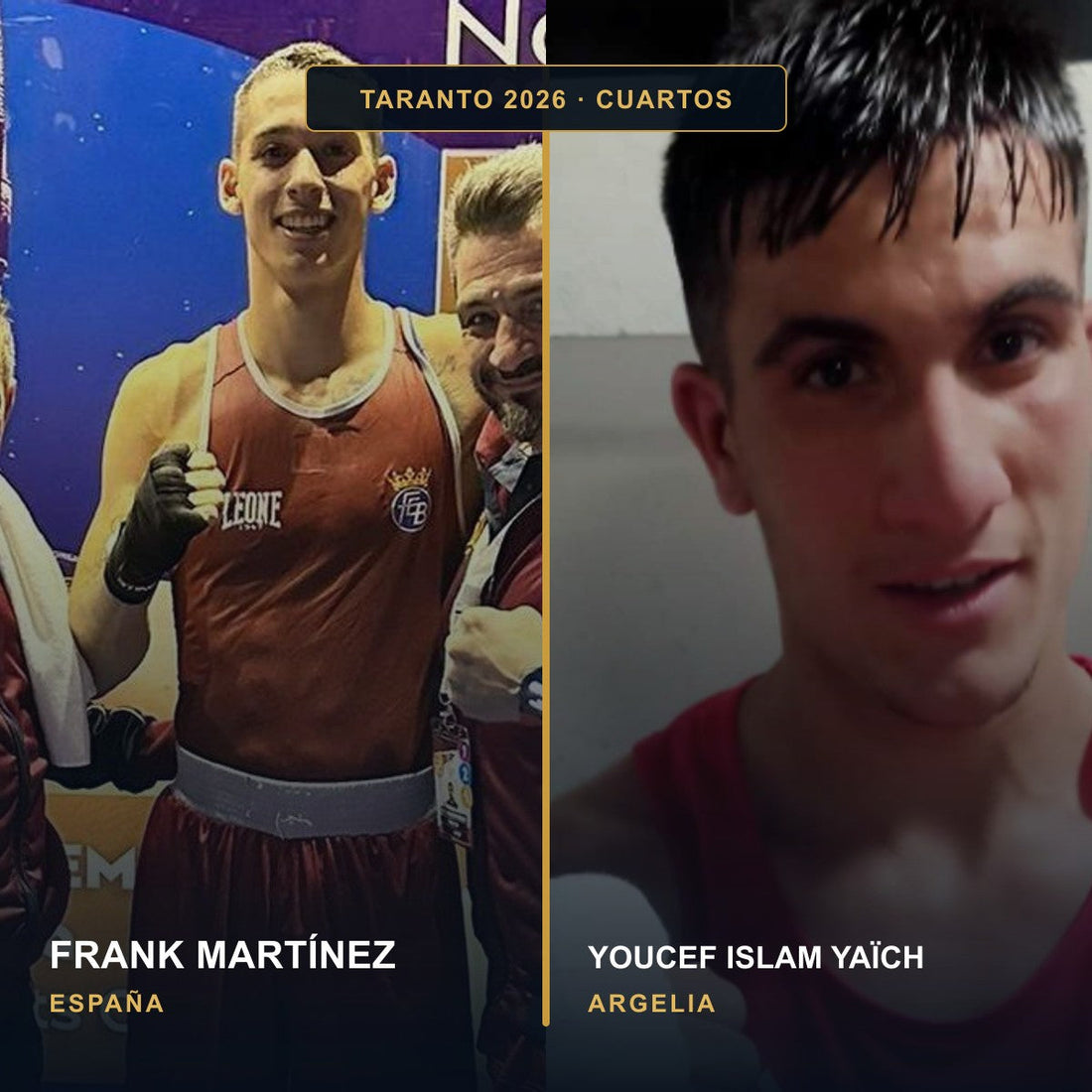 Frank Martínez, de España, y Youcef Islam Yaïch, de Argelia, en Taranto 2026