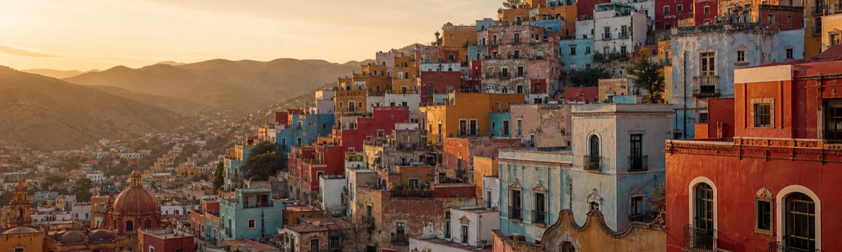 Casas de colores de Guanajuato, inspiración de los guantes Viva México y Guanajuato de Echaleku Boxeo
