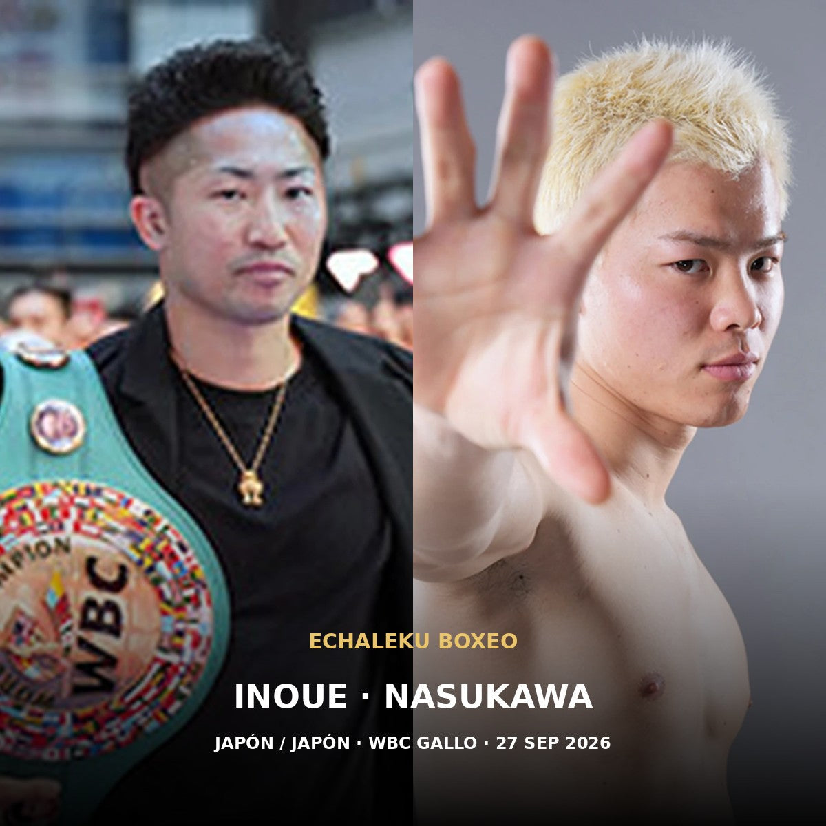 Takuma Inoue y Tenshin Nasukawa, protagonistas de la revancha por el mundial WBC gallo