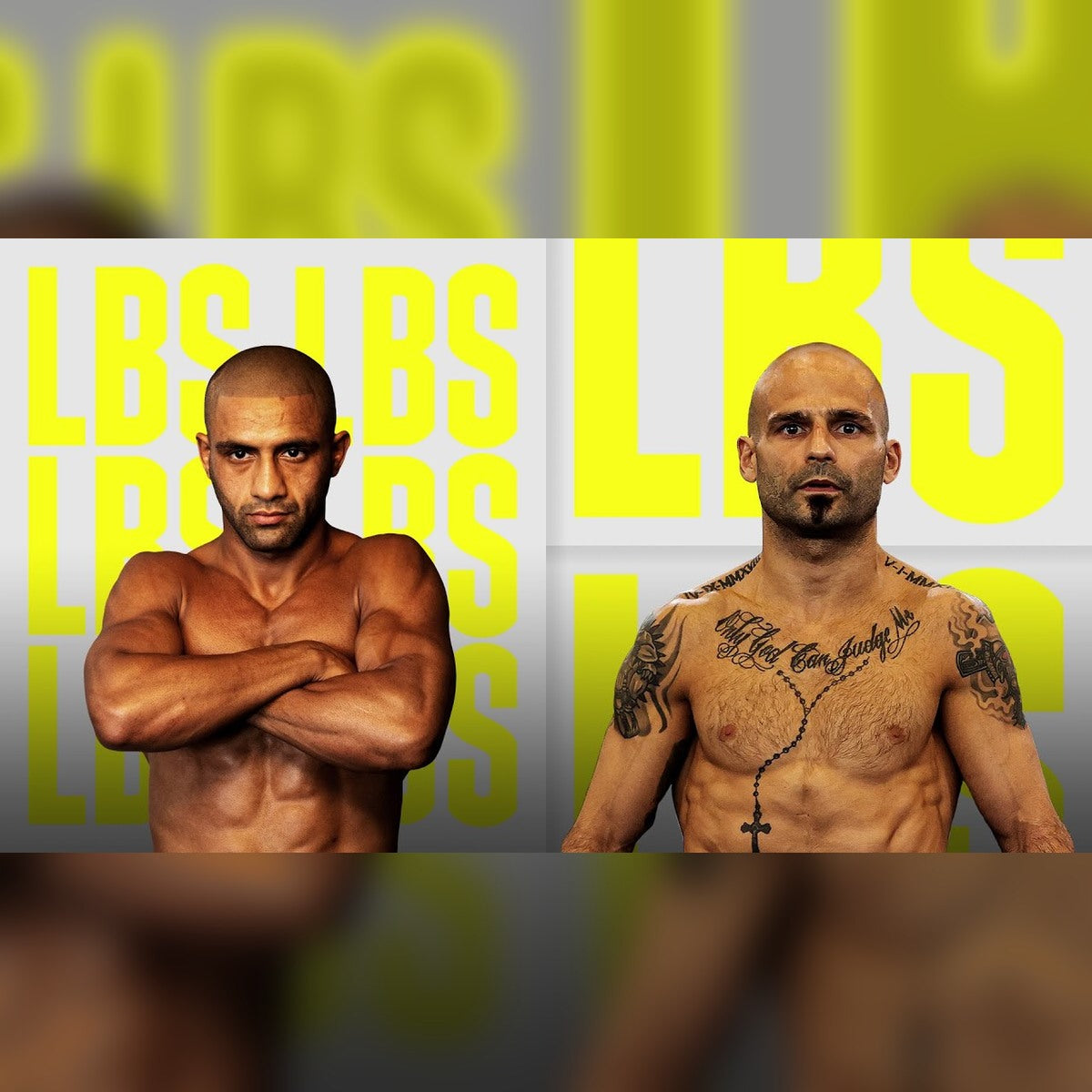 Kiko Martínez y Kid Galahad antes de disputar el título mundial IBF del peso pluma