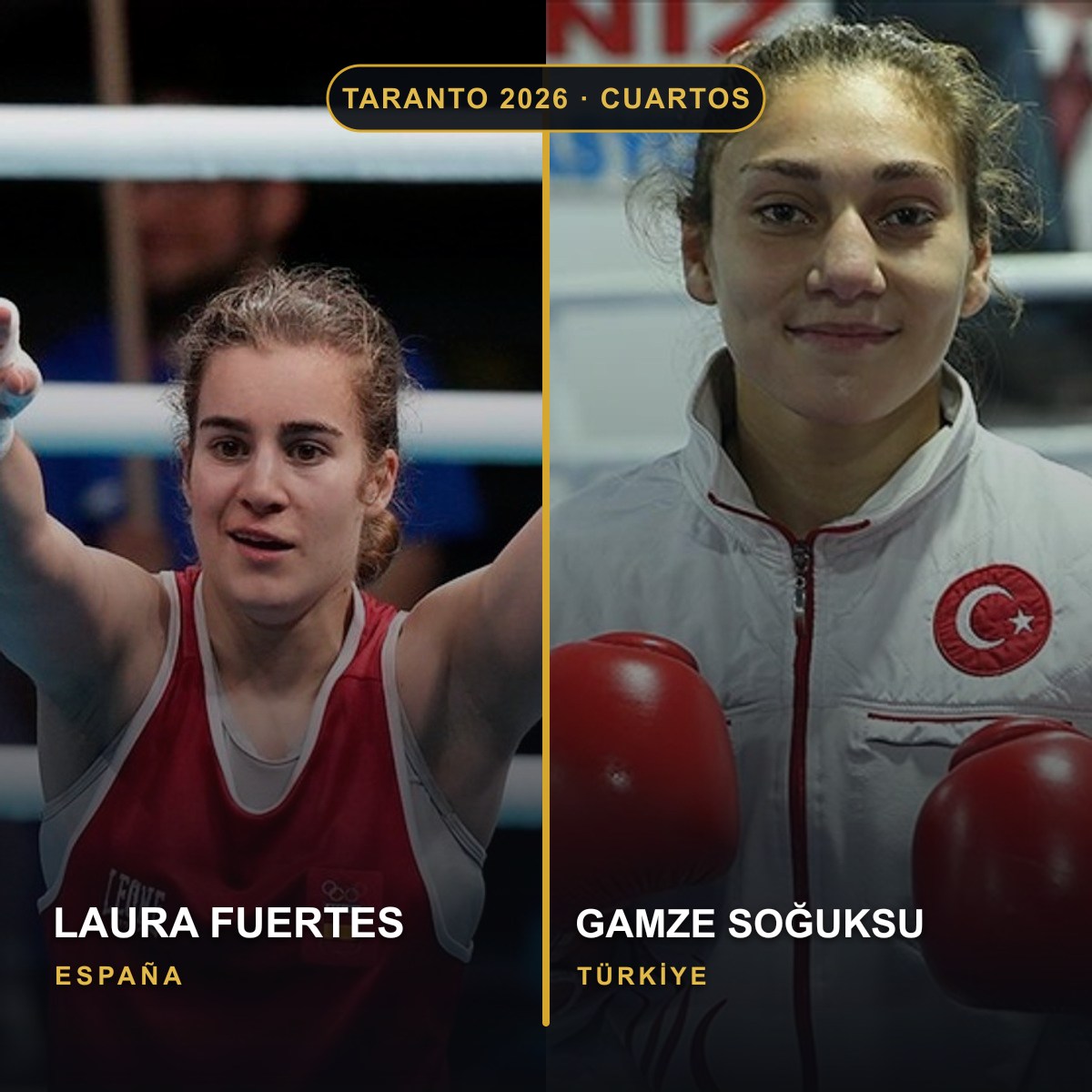Laura Fuertes, de España, y Gamze Soğuksu, de Türkiye, en Taranto 2026