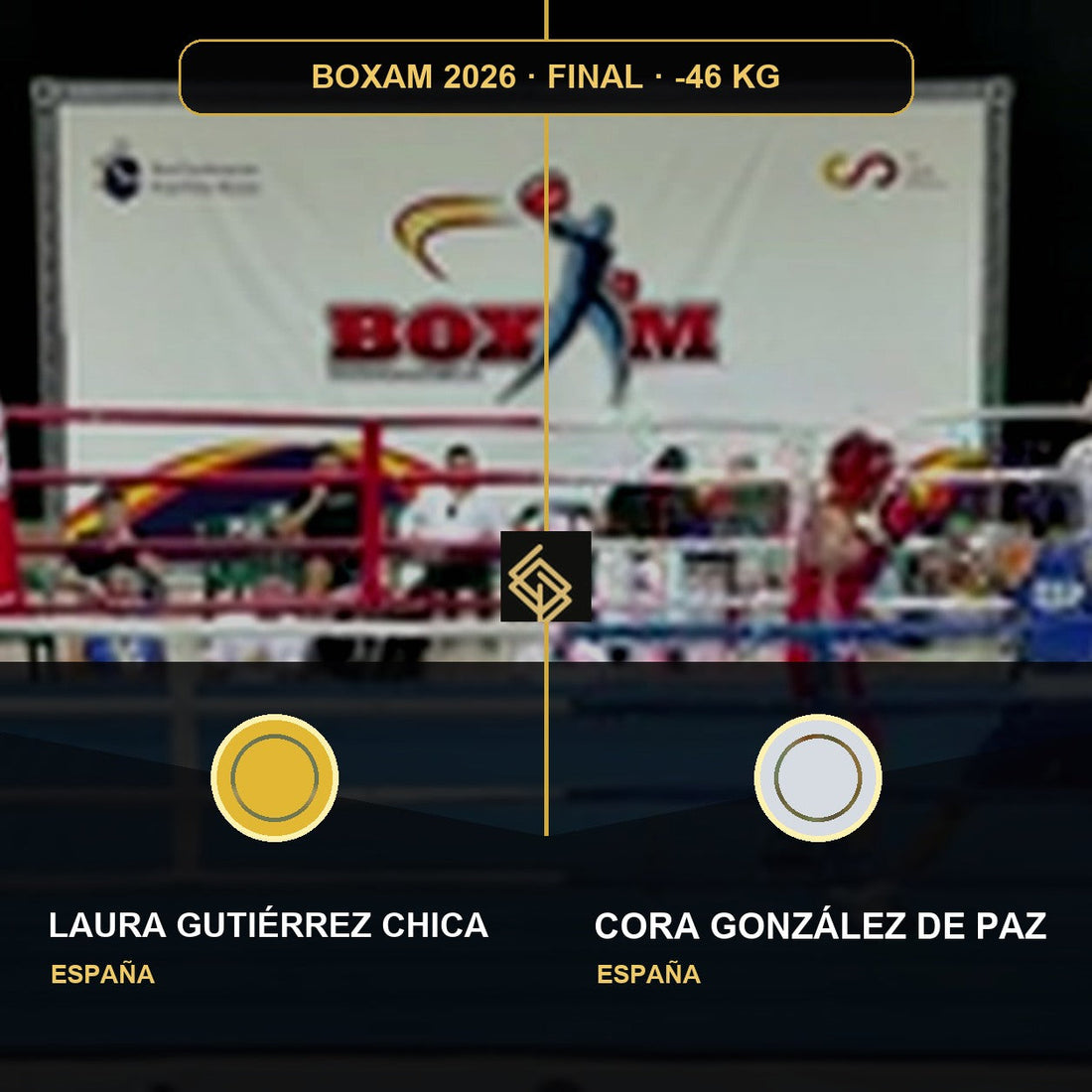 Final del BOXAM 2026 -46 KG: Laura Gutiérrez Chica contra Cora González de Paz
