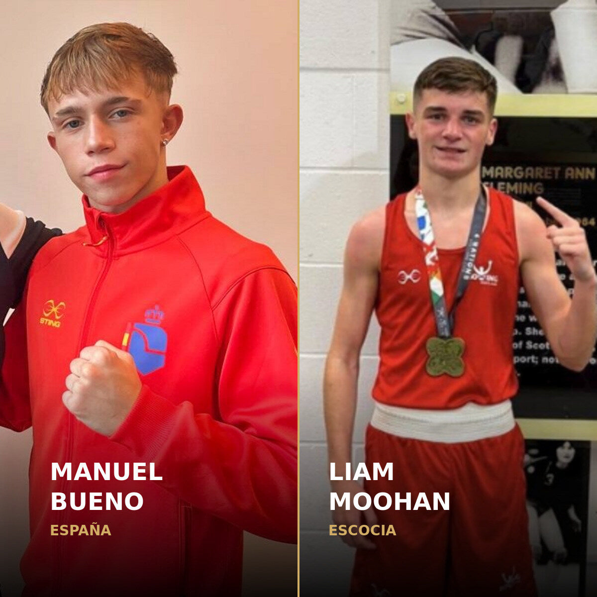 Fotografías de archivo de Manuel Bueno y Liam Moohan, rivales en Budva 2026.