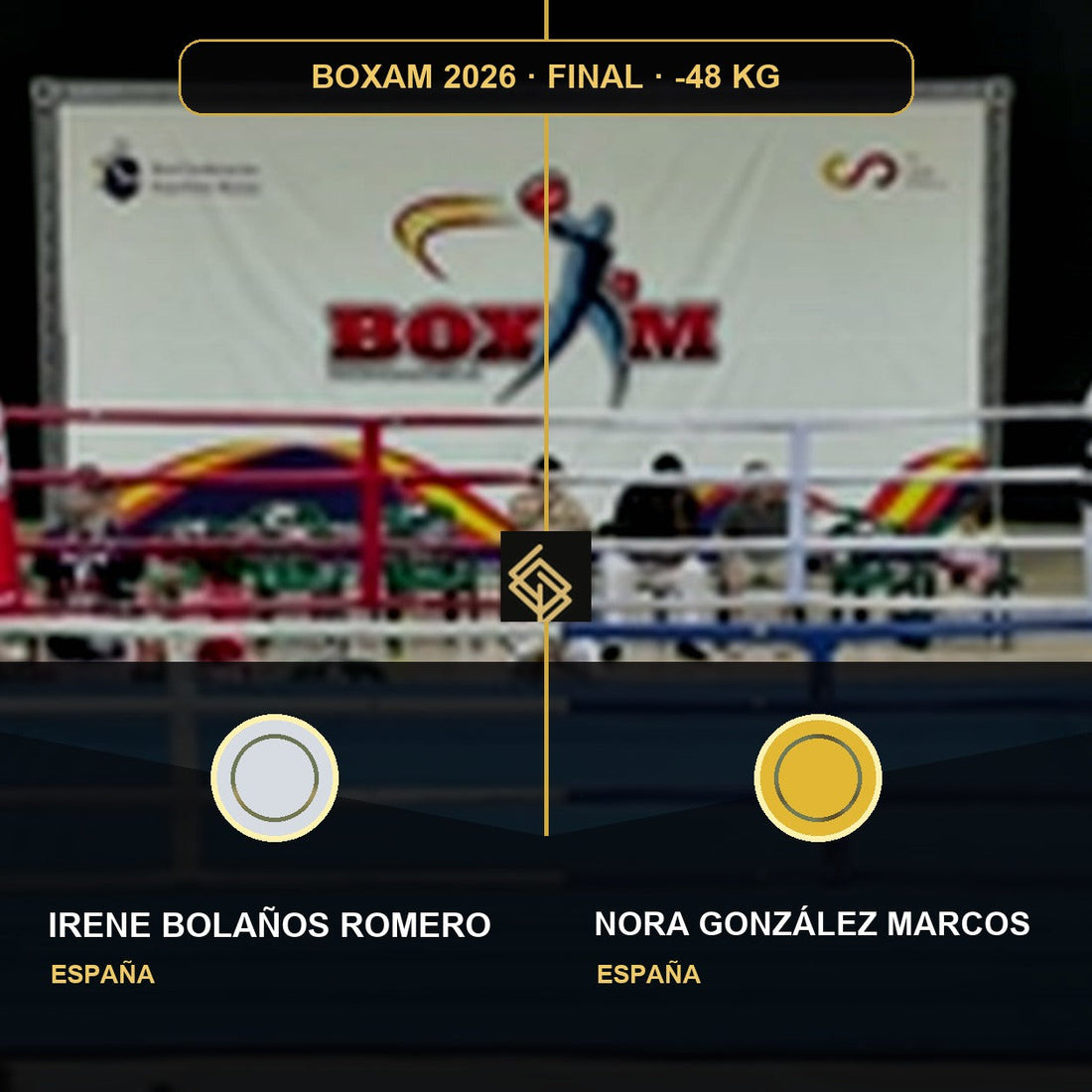 Final del BOXAM 2026 -48 KG: Irene Bolaños Romero contra Nora González Marcos