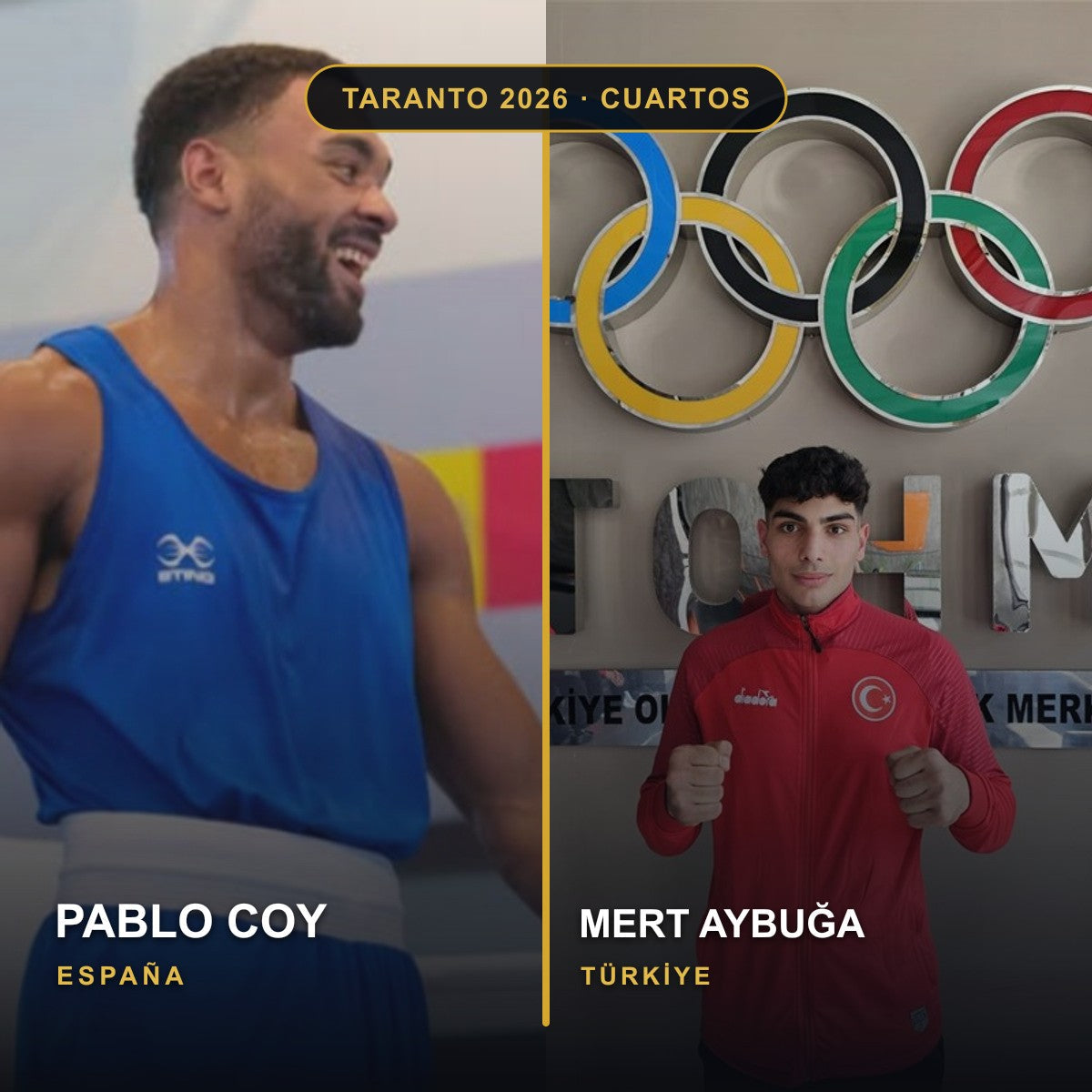 Pablo Coy, de España, y Mert Aybuğa, de Türkiye, en Taranto 2026