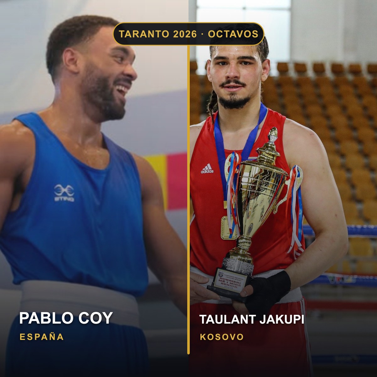 Pablo Coy, de España, y Taulant Jakupi, de Kosovo, en Taranto 2026