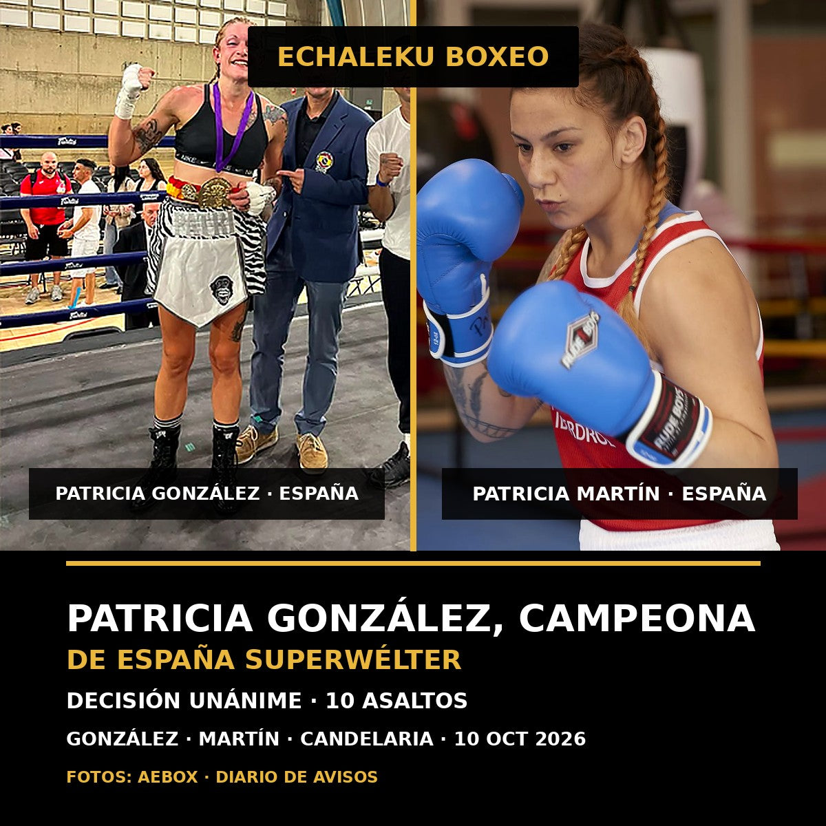 Patricia González y Patricia Martín Cabrera, Campeonato de España superwélter 2026