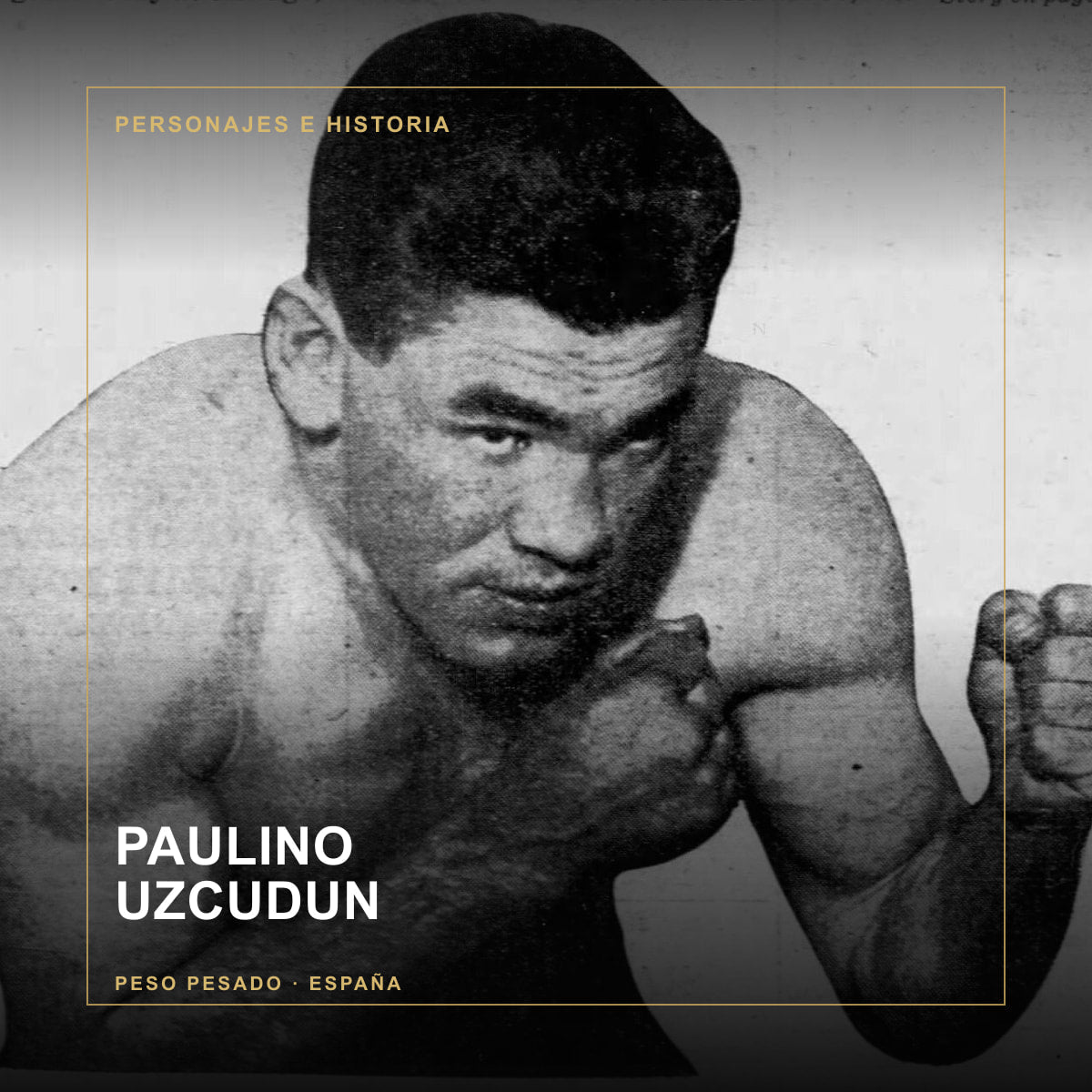 Paulino Uzcudun en guardia en un retrato histórico de boxeo