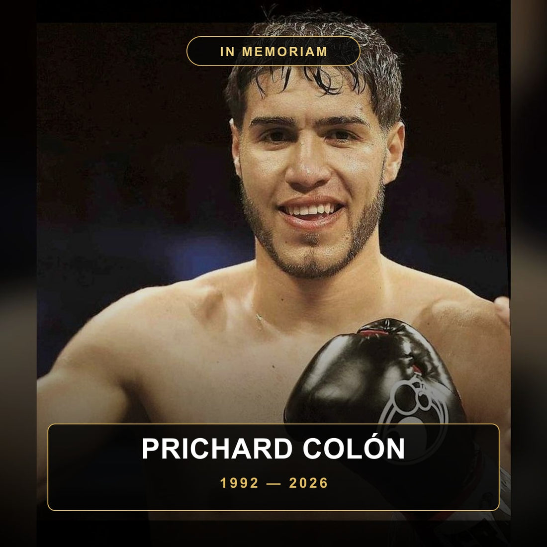 Prichard Colón durante su carrera como boxeador, homenaje en memoria de 1992 a 2026