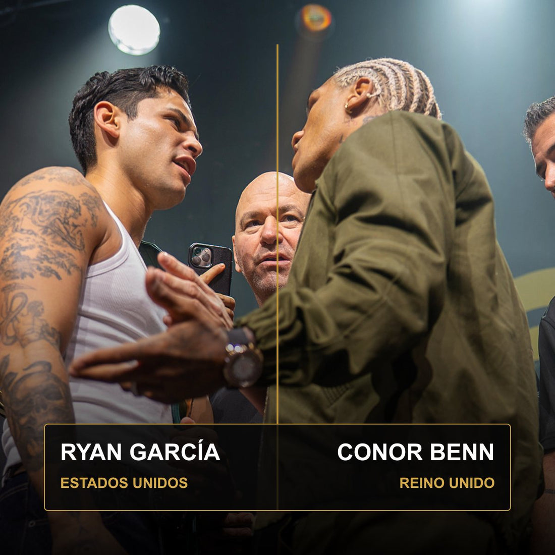 Ryan García y Conor Benn frente a frente antes de su combate por el título mundial WBC del peso wélter