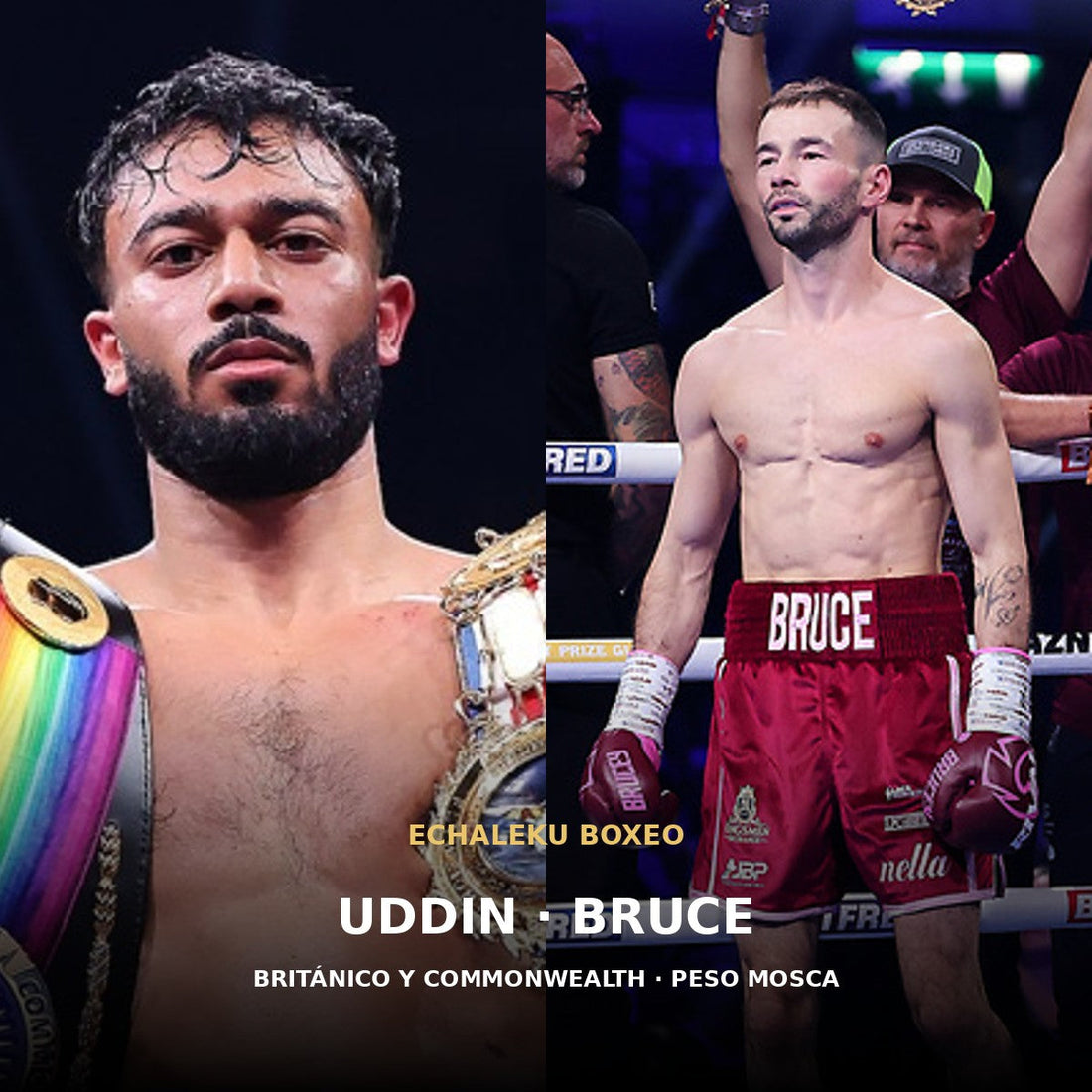 Hamza Uddin y Sean Bruce en fotografías de la velada de Birmingham del 3 de octubre de 2026
