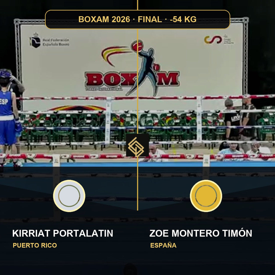 Final del BOXAM 2026 -54 KG: Kirriat Portalatin contra Zoe Montero Timón