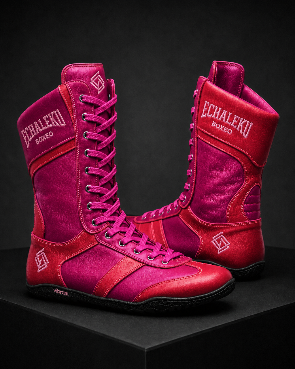 Botas Merino Echaleku Boxeo en esmeralda y turquesa con suela negra Vibram