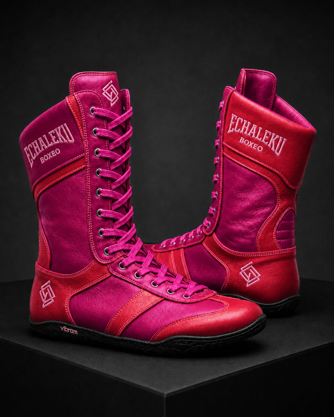 Botas Merino Echaleku Boxeo en esmeralda y turquesa con suela negra Vibram