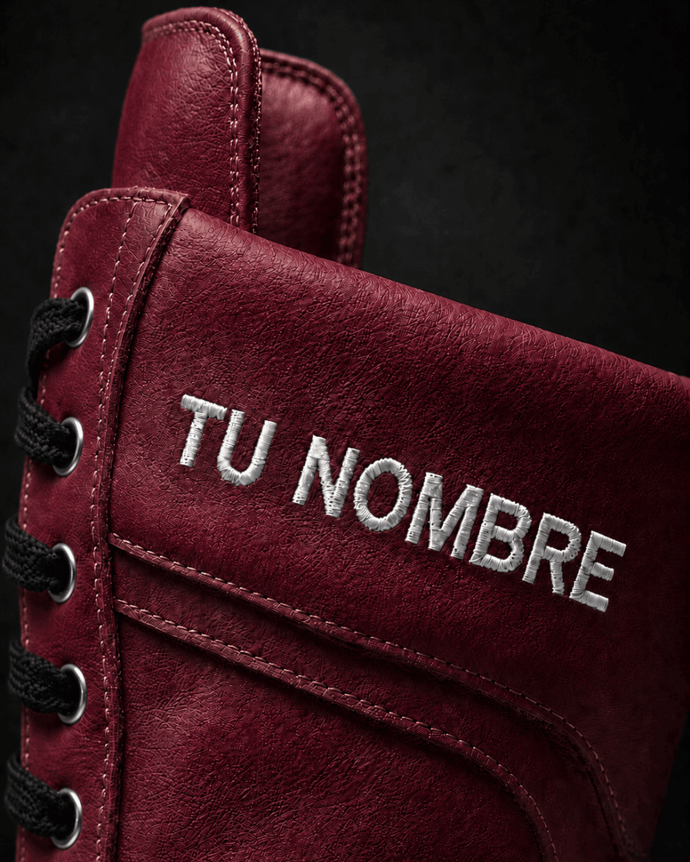 Botas de boxeo - Burdeos y blanco