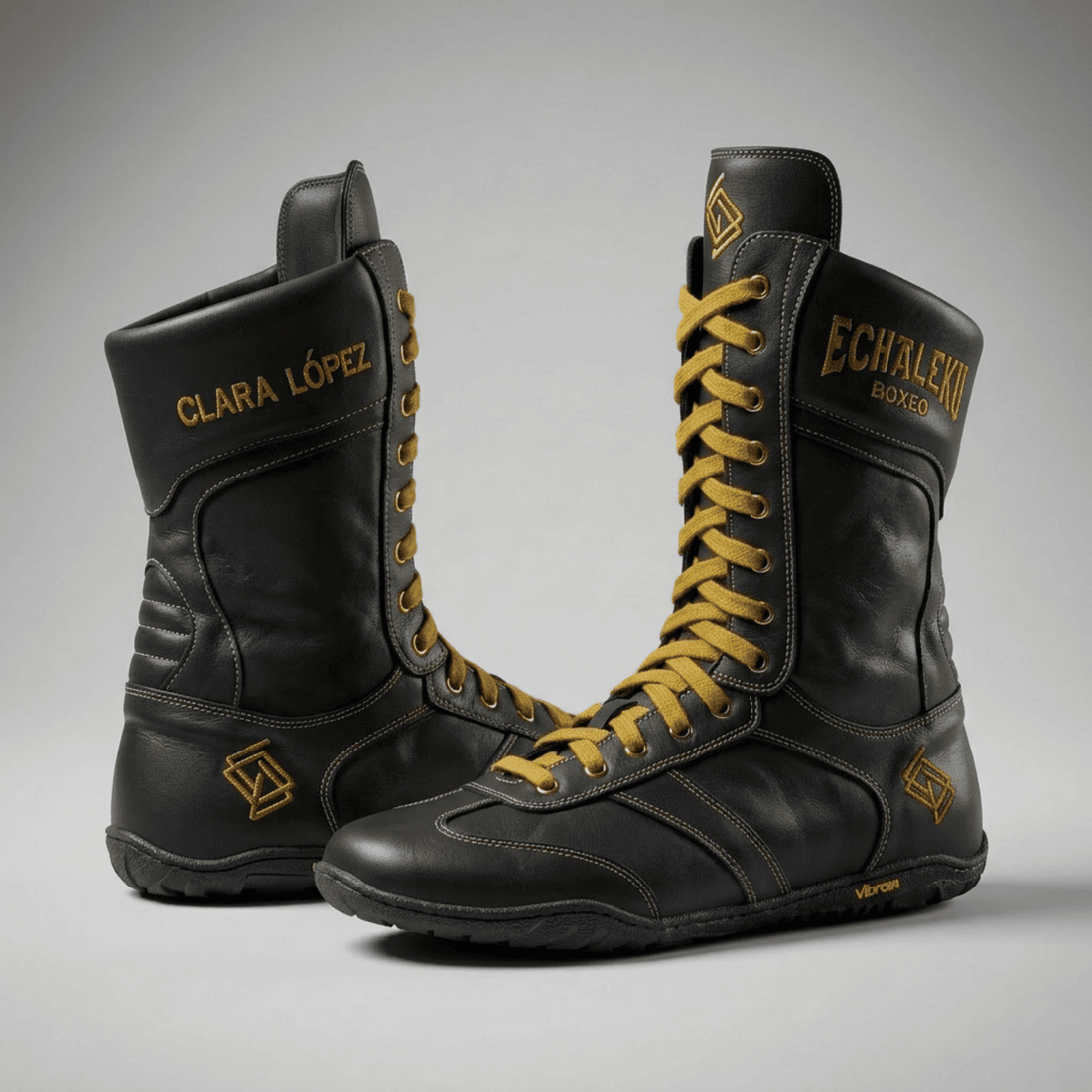 Botas Boxeo UNISEX de piel para entrenamiento y competición  "PERSONALIZADAS CON TU NOMBRE BORDADO" - MODELO MERINO