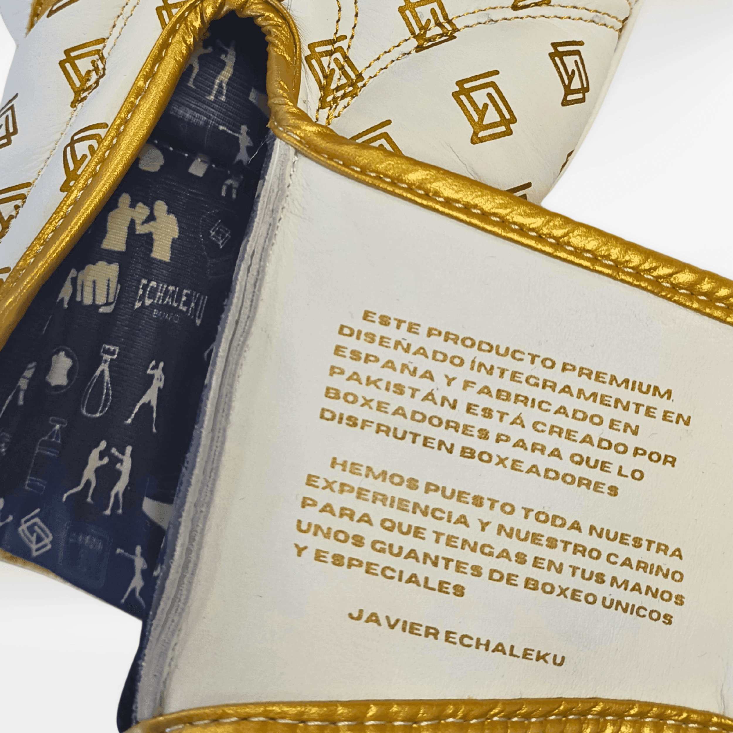 Handmix. GUANTES PREMIUM ENTRENAMIENTO BOXEO AMATEUR: Blanco/Burdeos + Dorado (V4.0) - Echaleku Boxeo