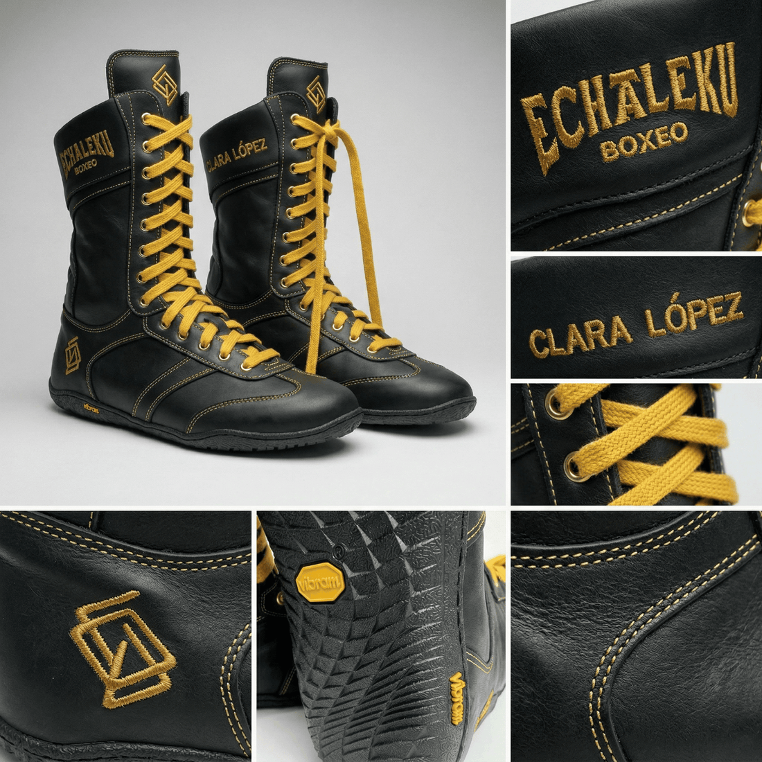 Botas Boxeo UNISEX de piel para entrenamiento y competición  "PERSONALIZADAS CON TU NOMBRE BORDADO" - MODELO MERINO