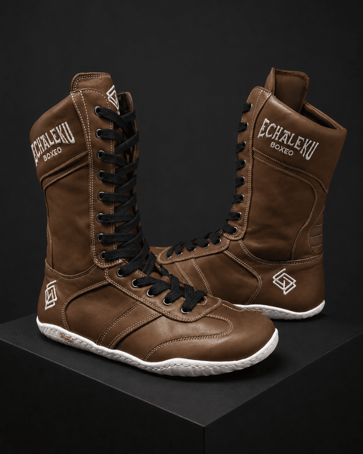 Botas de boxeo - Marrón y blanco