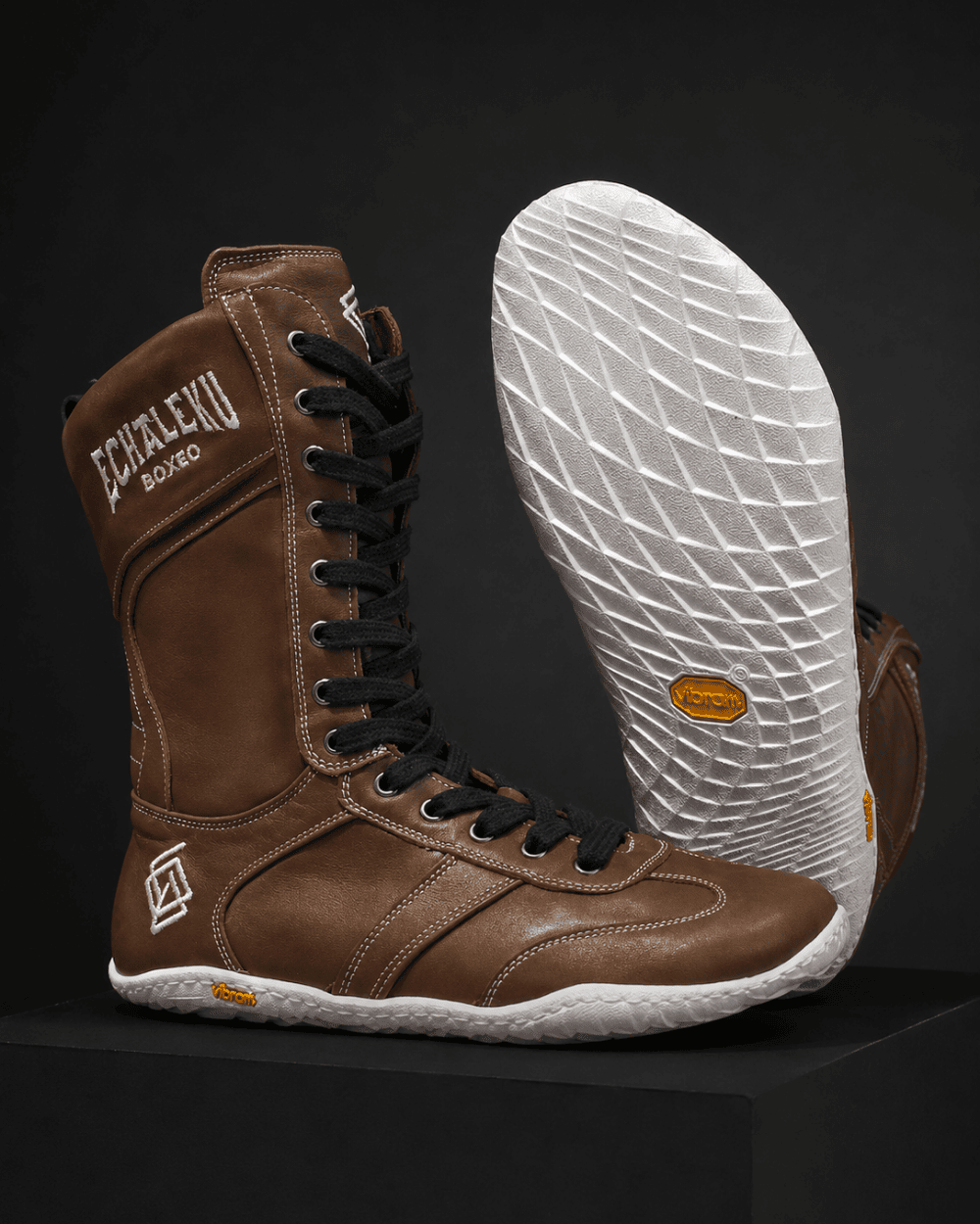 Botas de boxeo - Marrón y blanco