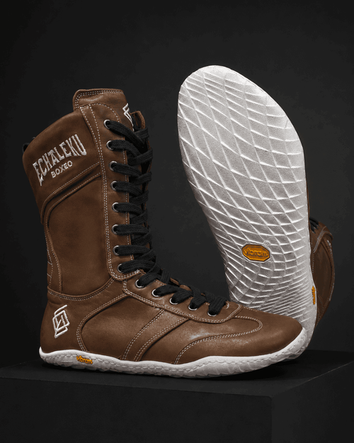 Botas de boxeo - Marrón y blanco