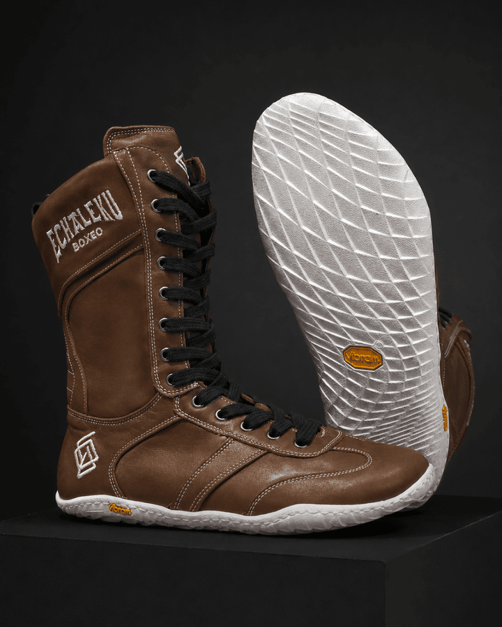 Botas de boxeo - Marrón y blanco