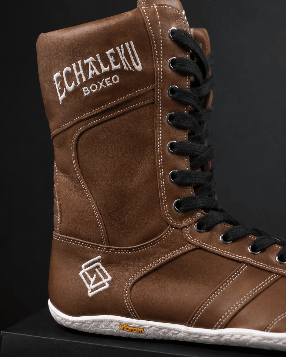 Botas de boxeo - Marrón y blanco