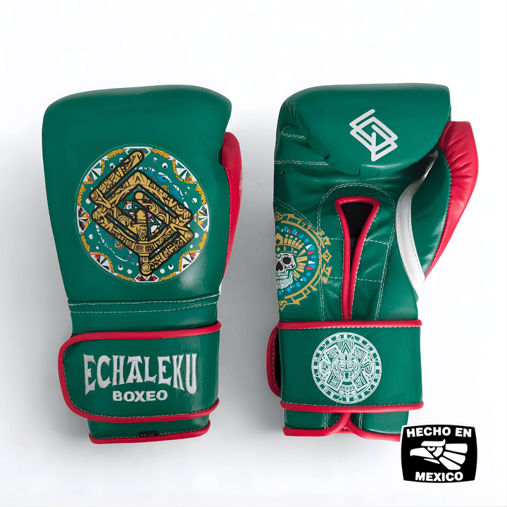 Guantes de Boxeo Azteca · 100% Piel · Fabricados en México · Orgullo Mexicano