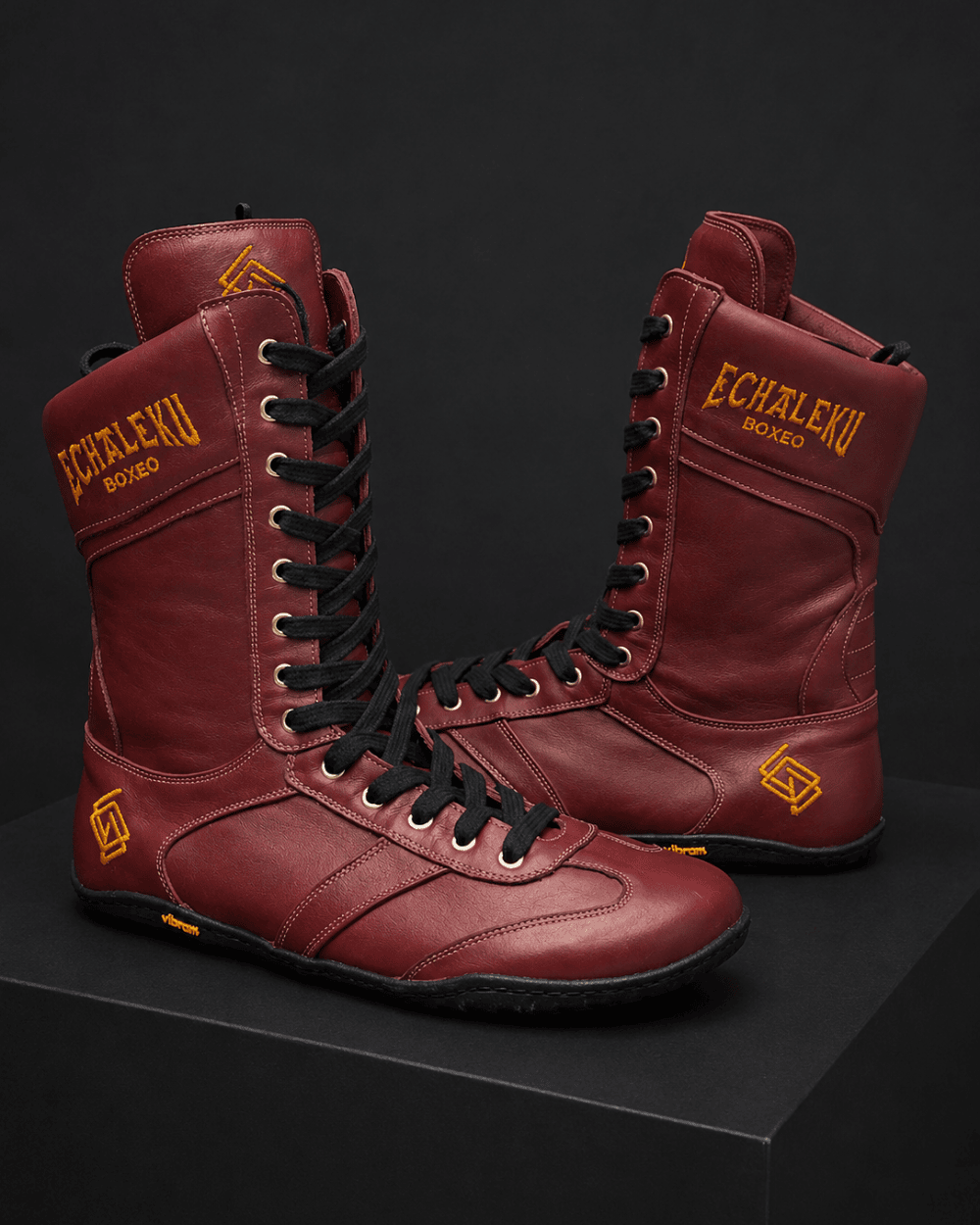 Botas de boxeo - Burdeos y negro