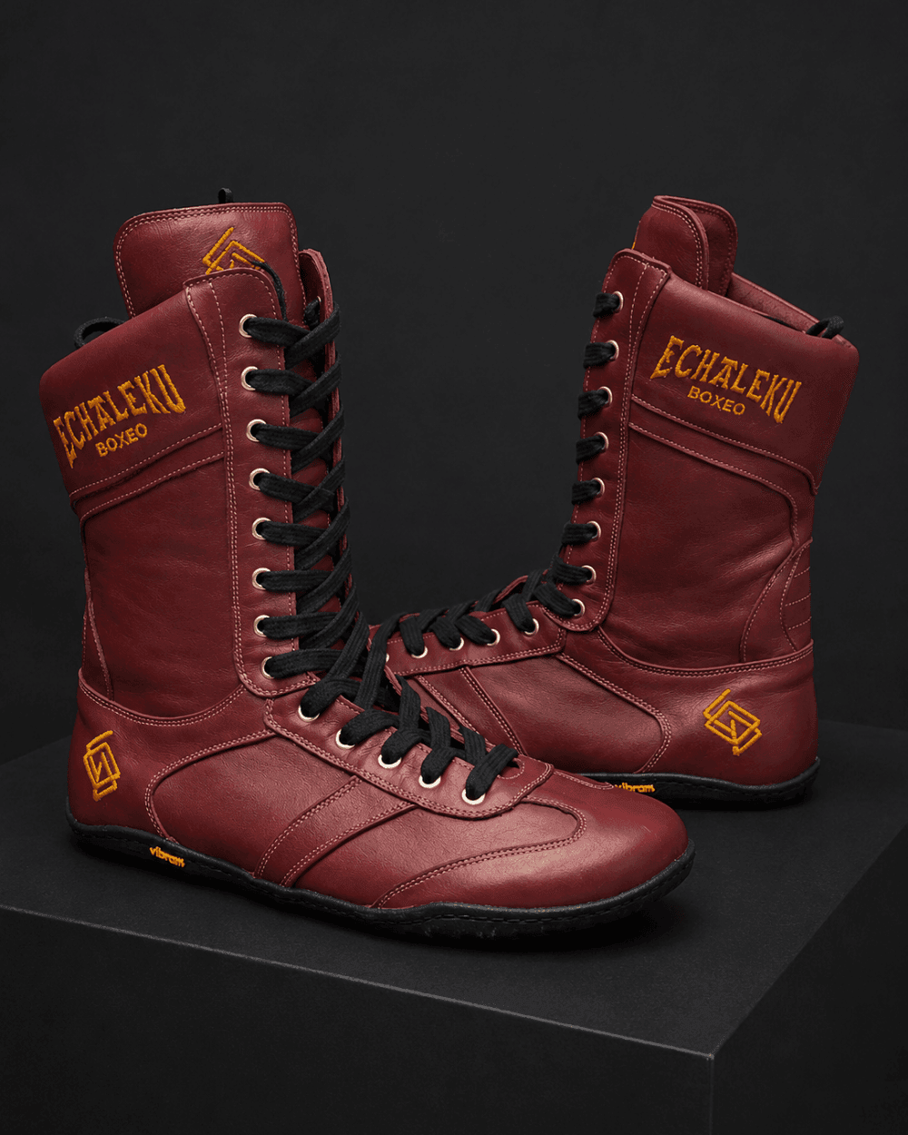 Botas de boxeo - Burdeos y negro