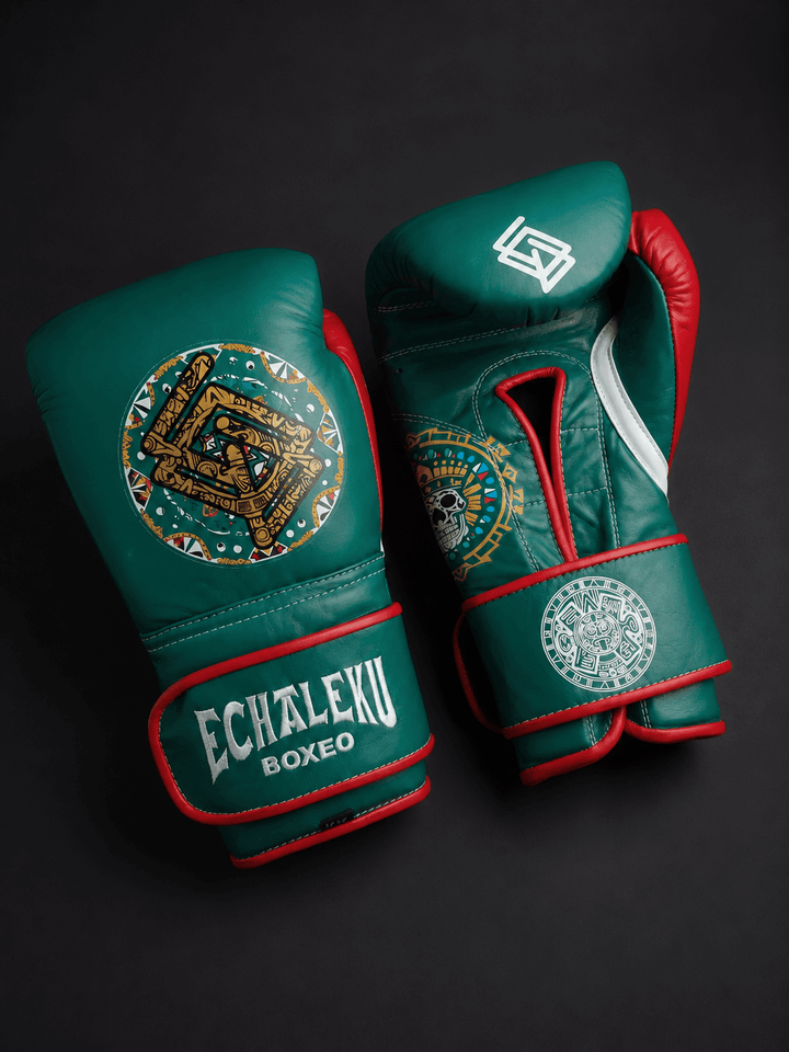 Guantes de Boxeo Azteca · 100% Piel · Fabricados en México · Orgullo Mexicano