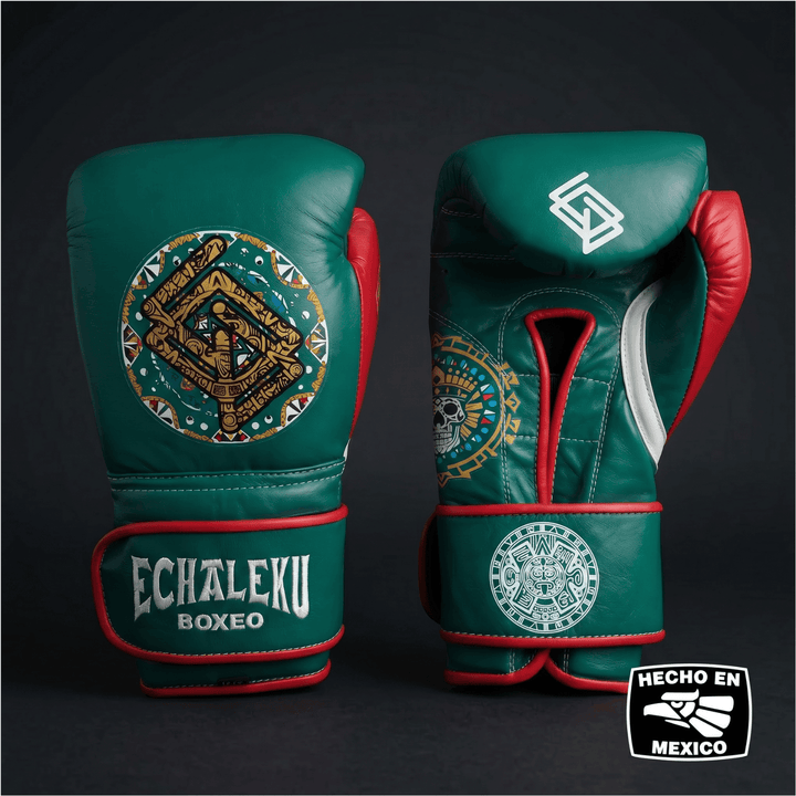 Guantes de Boxeo Azteca · 100% Piel · Fabricados en México · Orgullo Mexicano