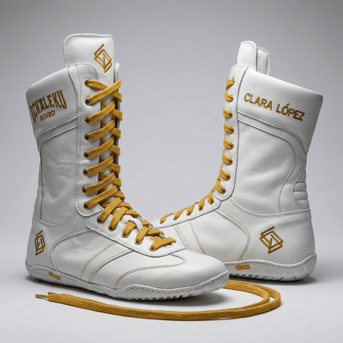 Botas Boxeo UNISEX de piel para entrenamiento y competición "PERSONALIZADAS CON TU NOMBRE BORDADO" - MODELO MERINO